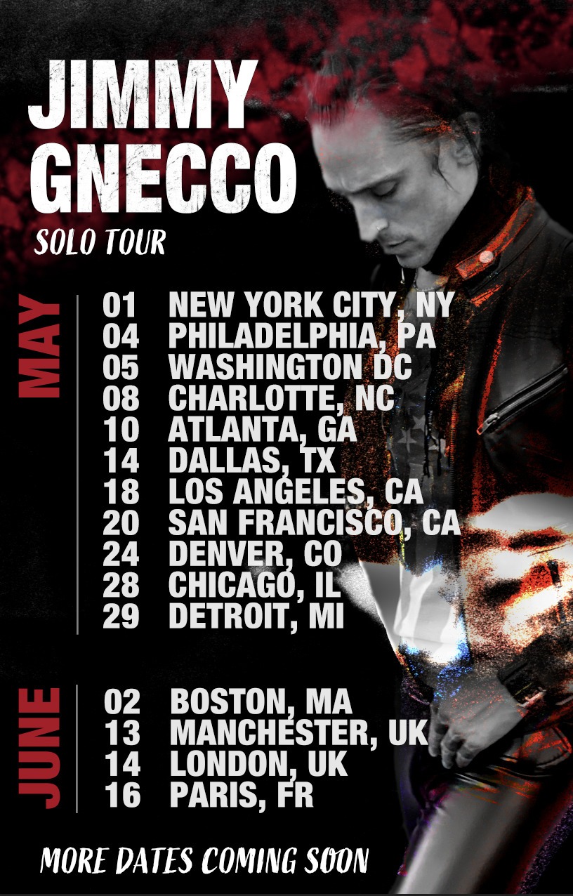 Jimmy Gnecco US & European Tour Dates!