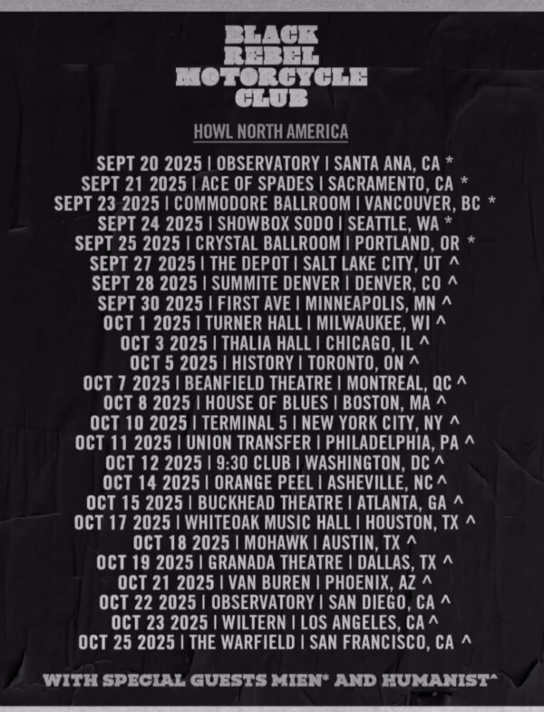 Humanist with Black Rebel Motorcycle Club